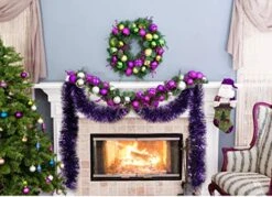 Mardi Gras Purple Tinsel Garland Metallic Streamers Celebrate A Holiday New Years Eve Happy Party Ceiling Hanging Decorations Indoor And Outdoor Disco Party Supplies 17 Mardi Gras Purple Tinsel Garland Metallic Streamers Celebrate A Holiday New Years Eve Happy Party Ceiling Hanging Decorations Indoor And Outdoor Disco Party Supplies -National Tree Company Sale Shop 51yXMaojfbL