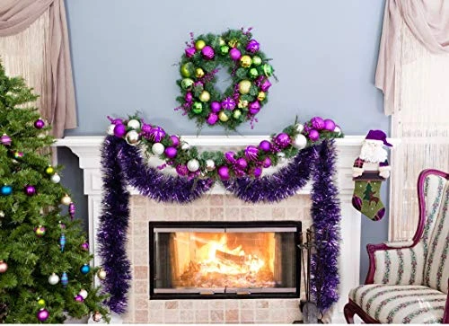 Mardi Gras Purple Tinsel Garland Metallic Streamers Celebrate A Holiday New Years Eve Happy Party Ceiling Hanging Decorations Indoor And Outdoor Disco Party Supplies 6 Mardi Gras Purple Tinsel Garland Metallic Streamers Celebrate A Holiday New Years Eve Happy Party Ceiling Hanging Decorations Indoor And Outdoor Disco Party Supplies - Image 4