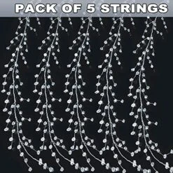 Jishi 20 FT Ice Wire Clear Garland, Christmas Diamond Ice Ornament Garland Christmas Tree Decorations, Acrylic Plastic Crystal Diamond Jewel Bead String Branch Garland Strands For DIY Wreath Crafts -National Tree Company Sale Shop 51ycXzWYAzL