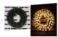 Pre-lit White Color LED Fiber Optic Christmas Wreath (24in, Warm White) -National Tree Company Sale Shop 51z443qHkEL