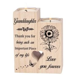 Double Sided Printing, Granddaughter Gifts Candle Holders, Granddaughter Gifts From Grandma, Birthday Christmas Graduation Gifts For Granddaughter