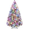 Best Choice Products 6ft Pre-Lit Christmas Tree Artificial Snow Flocked Pine Tree For Home, Office, Party Decoration W/ 250 Warm-White & Multicolored Lights, 9 Light Sequences, Metal Base & Hinges -National Tree Company Sale Shop 51zMJ7nrfNL