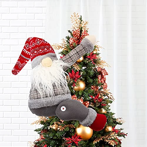 Kilrygh Gnome Tree Topper,Gnome Christmas Tree Topper,Gnome Christmas Decorations,Funny Christmas Tree Topper Gnome,Hand Made Christmas Decorations Holiday Home Decor,Also Be Used As Curtain Tie(Red) 3 Kilrygh Gnome Tree Topper,Gnome Christmas Tree Topper,Gnome Christmas Decorations,Funny Christmas Tree Topper Gnome,Hand Made Christmas Decorations Holiday Home Decor,Also Be Used As Curtain Tie(Red)