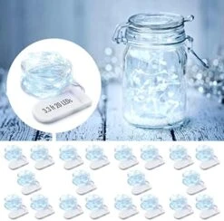 MUMUXI LED Fairy Lights Battery Operated String Lights [20 Pack], 3.3ft 20 Mini Fairy Lights Battery Powered Party Wedding Centerpiece Decorations Crafts Mason Jar Lights Firefly Lights, Warm White -National Tree Company Sale Shop 51zXHCVRd L. AC
