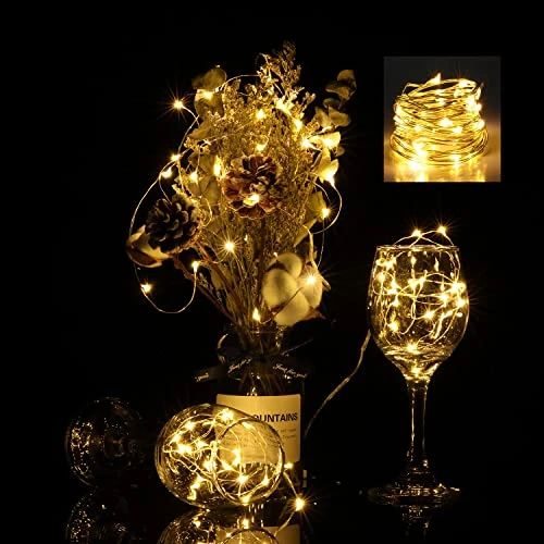20 Pack LED Fairy Lights Battery Operated,7.2ft 20 LED Silver Wire Warm White Mason Jar Lights,Firefly Mini Led String Lights For Mason Jars Party Crafts Wedding Decorations 7 20 Pack LED Fairy Lights Battery Operated,7.2ft 20 LED Silver Wire Warm White Mason Jar Lights,Firefly Mini Led String Lights For Mason Jars Party Crafts Wedding Decorations - Image 5