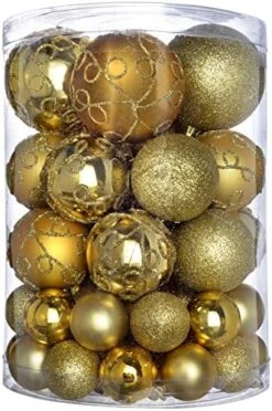 WeRChristmas 50-Piece Shatterproof Deluxe Christmas Tree Baubles Decoration Pack - Red / Gold / Green, Multi-Colour -National Tree Company Sale Shop 51zvhJXLBYL. AC
