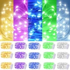 15 Packs 20 Led Purple Fairy Lights Battery Operated 6.6ft Silver String Lights Waterproof Firefly Starry Light For DIY Table Centerpieces Wedding Halloween Christmas Party Decor -National Tree Company Sale Shop 51zwNAfsMmL. AC