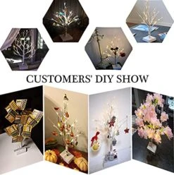 Hairui Pre Lit Tabletop Birch Tree With Timer 24LED 18IN Battery Operated For Easter Christmas Party Decoration 2 Sets -National Tree Company Sale Shop 51zy80d1YgS