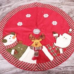 Event Planner Organizer Bag Tree Decoration 120cm Snowman Deer Santa Knitted Christmas Tree Skirt Christmas Decorations Event Wristbands (Red, One Size) -National Tree Company Sale Shop 610cd0HDOML