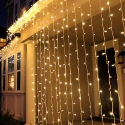 Window Curtain String Lights 20 Feet 600 Led Fairy Twinkle Lights With Remote, Timer, 8 Modes For Room Wedding Party Backdrop Outdoor Indoor Decoration, Warm White, Unconnectable, Curtain Not Included -National Tree Company Sale Shop 611a4kVWSZL. AC