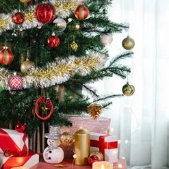 50ft Sparkle Gold Silver Christmas Tree Tinsel Twist Garland, Metallic Extra Long For Party, Birthday New Years Decoration -National Tree Company Sale Shop 611mAALSEVL