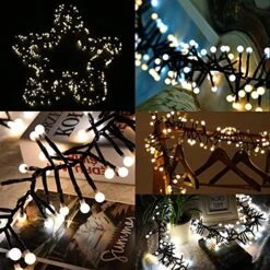 Quntis 400 LED 13FT Mini Globe String Lights Plug In, Christmas Cluster String Lights For Bedroom Wedding Valentine Party Indoor Outdoor Xmas Tree Decoration (8 Twinkle Mode, Connectable, Waterproof) -National Tree Company Sale Shop 614JYp4EhLL