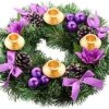 Purple Ribbon Christmas Advent Wreath - For Advent Calendar Season Candle Holder –Centerpiece Décor – Advent Candle Holder And X-mas Candles Decorations -National Tree Company Sale Shop 615SrUuiqvL