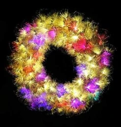 Pre-lit White Color LED Fiber Optic Christmas Wreath (24in, Warm White) -National Tree Company Sale Shop 615VHFcKnIL. AC