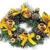 Famiworths12 Inch Gold Christmas Advent Wreath Decoration 4 Candles Holder Christmas Centerpiece Table Decorations With 4 Golden Pine Cone 4 Ribbon 4 Glitter Poinsettia 12 Gold Berry 6 Ball -National Tree Company Sale Shop 617EkFOuORL