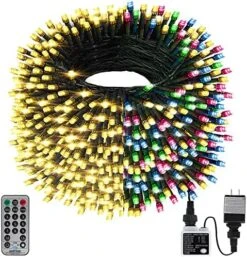 Haili 1000 Led Christmas Lights, Plug In 8 Lighting Modes Waterproof, Outdoor Christmas Lights For Tree Yard Party Indoor Outside Decorations (393FT, Warm White) -National Tree Company Sale Shop 617ShLVA62L. AC