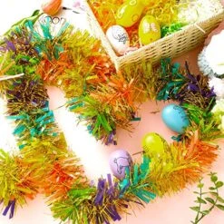 Chuangdi 66 Feet 2 Pieces Easter Tinsel Garlands Metallic Twist Garlands Colorful Tinsel Twist Fringe Garland Hanging Tinsel Garland Ornaments For Easter Decoration Birthday Wedding Party Supply -National Tree Company Sale Shop 617UPjE0IML