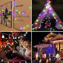 Protecu LED Globe String Lights Plug In 33ft 100 LED Ball Fairy Lights With Remote Timer 8 Modes | Twinkle Lights For Bedroom Wedding Birthday Party Christmas Indoor Outdoor Wall Decor(Multicolor) -National Tree Company Sale Shop 6181GNsZgML