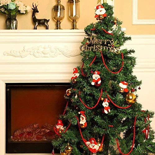 ZOONAI Long Wood Bead Garland Farmhouse Decor Christmas Tree Garland Boho Decorations Wall Hanging Prayer Beads Home Decor Ornament (Light Red, 287cm) 4 ZOONAI Long Wood Bead Garland Farmhouse Decor Christmas Tree Garland Boho Decorations Wall Hanging Prayer Beads Home Decor Ornament (Light Red, 287cm) - Image 2