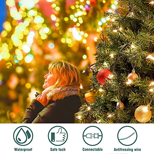 Hopolon Clear Christmas Lights Set 2PACK 50Count 13Feet Incandescent Bulb Mini String Lights For Indoor Christmas Tree Garland Birthday Wedding Festival Decor, Warm White 4 Hopolon Clear Christmas Lights Set 2PACK 50Count 13Feet Incandescent Bulb Mini String Lights For Indoor Christmas Tree Garland Birthday Wedding Festival Decor, Warm White - Image 2