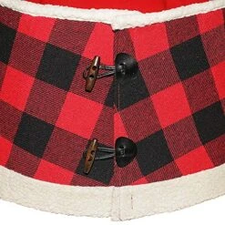 New Traditions - Buffalo Check Stand Band Christmas Tree Collar With Toggle - Black/Red -National Tree Company Sale Shop 61EEKvkVydL