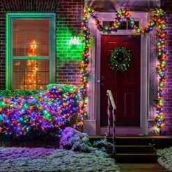 [ 8 Modes & Timer ] 2 Pack Battery Operated Multicolor Christmas String Lights Total 100 LED 33.4 Ft Green Wire Xmas Tree Lights For Indoor Outdoor Yard Garden Wedding Party Decor, Each 50 LED 16.7 Ft -National Tree Company Sale Shop 61EReAYD0aL