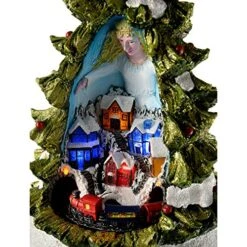 WeRChristmas Pre-Lit Led Christmas Tree Scene With Rotating Train Decoration, 32 Cm - Multi-Colour -National Tree Company Sale Shop 61FLfHYwRWL