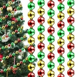 20 Feet Christmas Cane Garland Multi Color Glitter Beaded Garland Candy Tree Beads Garland Red And White Plastic Beads Garland For Fireplace Christmas Tree Decorations (Red, Green, Gold) -National Tree Company Sale Shop 61PNbIuynlL. AC