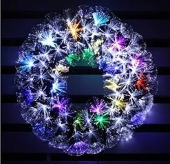 Pre-lit White Color LED Fiber Optic Christmas Wreath (24in, Warm White) -National Tree Company Sale Shop 61QgEJ9j8IL. AC