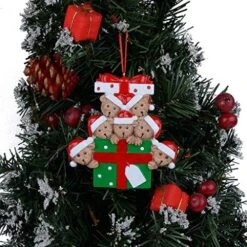 Family Of 7 Bear Christmas Ornament - Personalized Bear Family Ornament 2022 - Unique Box Christmas Ornaments - Gifts For Kids, Grandkids, Grandma, Grandpa - Free Customization -National Tree Company Sale Shop 61Rs37xPu0L