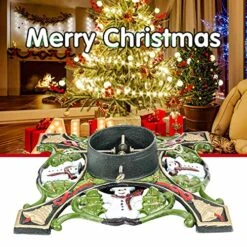GENERIC Christmas Tree Stand Cast Iron - 24 Lb With 20x20 Inch Size For Up To 14' Tree - Snow Man Deco (CMCTS-0018) -National Tree Company Sale Shop 61RttLTNd9L