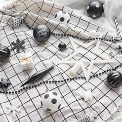ITART 127ct Christmas Tree Ornaments Decorations Assortment Including Tree Topper Balls Snowflakes Stars Pine Cones Miniature Gift Boxes And Beads Garlands Finial (Black And White) 18 ITART 127ct Christmas Tree Ornaments Decorations Assortment Including Tree Topper Balls Snowflakes Stars Pine Cones Miniature Gift Boxes And Beads Garlands Finial (Black And White) -National Tree Company Sale Shop 61RvaN5cKoL