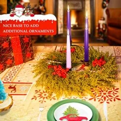 Rocinha Advent Candle Holder, Rustic Advent Wreath Candle Holder With Spiral Structure - Christmas Advent Wreath Ring Advent Centerpiece Decorations For Home Church -National Tree Company Sale Shop 61SHo8JdJTL