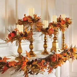 BrylaneHome Candlesticks, Set Of 5 Christmas Decoration, White