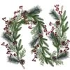 Christmas Artificial Pine Garland With Spruce Cypress Berries Frosted Pinecones Winter Greenery Garland For Holiday Season Mantel Fireplace Table Runner Centerpiece Decoration 6.6 Feet