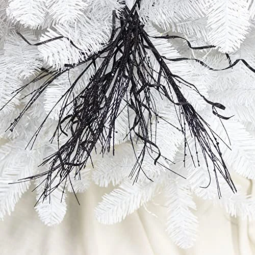 KI Store Glitter Curly Christmas Spray Set Of 12 Black Wispy Willow Christmas Picks For Halloween Christmas Tree Wreath Garland Bouquet Tree Topper Decoration 5 KI Store Glitter Curly Christmas Spray Set Of 12 Black Wispy Willow Christmas Picks For Halloween Christmas Tree Wreath Garland Bouquet Tree Topper Decoration - Image 3