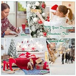 Goplus 7ft Snow Flocked Christmas Tree, Artificial Hinged Xmas Pine Tree W/ 1014 Glitter Branches, Pine Cone & Red Berries, Frosty Tree For Indoor Holiday Festival Decoration 16 Goplus 7ft Snow Flocked Christmas Tree, Artificial Hinged Xmas Pine Tree W/ 1014 Glitter Branches, Pine Cone & Red Berries, Frosty Tree For Indoor Holiday Festival Decoration -National Tree Company Sale Shop 61UUmwg7EsL