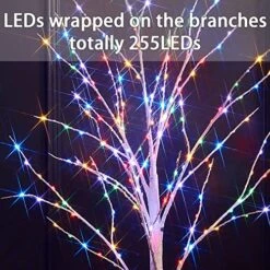 Fudios Lighted Birch Trees 5FT 255 LED Fairy Lights, Lit Artificial Twig Tree With Colorful And Warm White Lights Plug In For Home Christmas Wedding Party Decor Indoor Outdoor -National Tree Company Sale Shop 61VA4wd41ZL