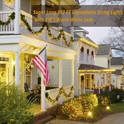 Haili 1000 Led Christmas Lights, Plug In 8 Lighting Modes Waterproof, Outdoor Christmas Lights For Tree Yard Party Indoor Outside Decorations (393FT, Warm White) -National Tree Company Sale Shop 61VvTqwkIVL