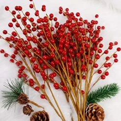 DR.DUDU 12 Pack Christmas Artificial Berry Twigs For Christmas Tree Decoration, 16.5" Christmas Red Berry Stems For Crafts Wreath Garland Christmas Ornaments Decor 11 DR.DUDU 12 Pack Christmas Artificial Berry Twigs For Christmas Tree Decoration, 16.5" Christmas Red Berry Stems For Crafts Wreath Garland Christmas Ornaments Decor -National Tree Company Sale Shop 61XtBmov48L