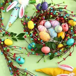 2 Pieces 6 Ft Artificial Easter Egg And Berry Garland Spring Vine Colored Easter Egg Garland For Artificial Easter Egg And Berry Garland With Leaves For Tree Fireplace Arch Home Table Decorations -National Tree Company Sale Shop 61Y26x2Q5HL