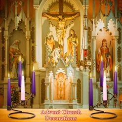 Rocinha Advent Candle Holder, Rustic Advent Wreath Candle Holder With Spiral Structure - Christmas Advent Wreath Ring Advent Centerpiece Decorations For Home Church -National Tree Company Sale Shop 61YaqyF2UvL