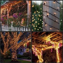 YULETIME Clear Christmas Lights With Brown Wire, 66 Feet 200 Count UL Certified String Lights, Pack Of 2 Sets 33 Ft 100 Count Incandescent Mini Light Set (Clear - Brown Wire) -National Tree Company Sale Shop 61ZqLpFaaFS