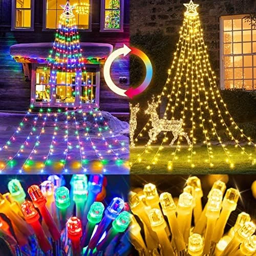 Areker Christmas Tree Lights, 400LED Christmas Tree Lights With Ring 10×6.6FT Ultra-Bright Diamond-Shaped,Warm White Christmas Lights For Christmas Trees 6.5/7/7.5FT With 8 Modes&Timer Waterproof 8 Areker Christmas Tree Lights, 400LED Christmas Tree Lights With Ring 10×6.6FT Ultra-Bright Diamond-Shaped,Warm White Christmas Lights For Christmas Trees 6.5/7/7.5FT With 8 Modes&Timer Waterproof - Image 6