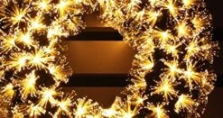 Pre-lit White Color LED Fiber Optic Christmas Wreath (24in, Warm White) -National Tree Company Sale Shop 61bYtc0N3cL