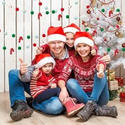 3 Pcs Christmas Felt Ball Garland- Hanging Christmas Pom Pom Garland Handmade Christmas Banner With Felt Balls And Candy Cane Xmas Decoration For Wall Fireplace Christmas Tree Party Favors Home Decor -National Tree Company Sale Shop 61cr3kgVvhL