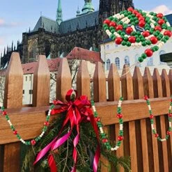 Christmas Wood Garland Beads Red, Christmas Grinch Signs For Tree New Years Tray Farmhouse Decor Wall Hanging Ornaments -National Tree Company Sale Shop 61ejzvYMRCL