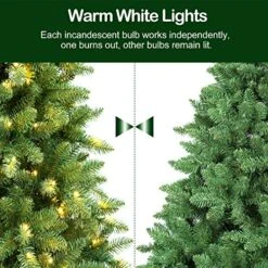 Hykolity 6.5 Ft Prelit Christmas Tree, Artificial Christmas Tree With 400 Warm White Lights, 1100 Tips, Metal Stand And Hinged Branches 9 Hykolity 6.5 Ft Prelit Christmas Tree, Artificial Christmas Tree With 400 Warm White Lights, 1100 Tips, Metal Stand And Hinged Branches -National Tree Company Sale Shop 61g8ZGQlZaL