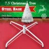 BenefitUSA Steel Base Metal Stand For 5/6/7/7.5ft Christmas Tree Green Christmas Decor (7.5', White)