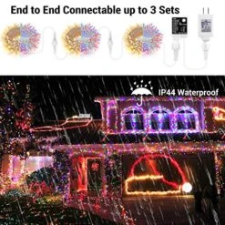 Brizled Christmas Lights, 65.67ft 200 LED Tree Lights Color Changing, 11-Function Warm White & Multicolor Christmas Lights, Connectable 24V Adapter Christmas Lights With Remote For Xmas Tree Party -National Tree Company Sale Shop 61gbFxVBYDL